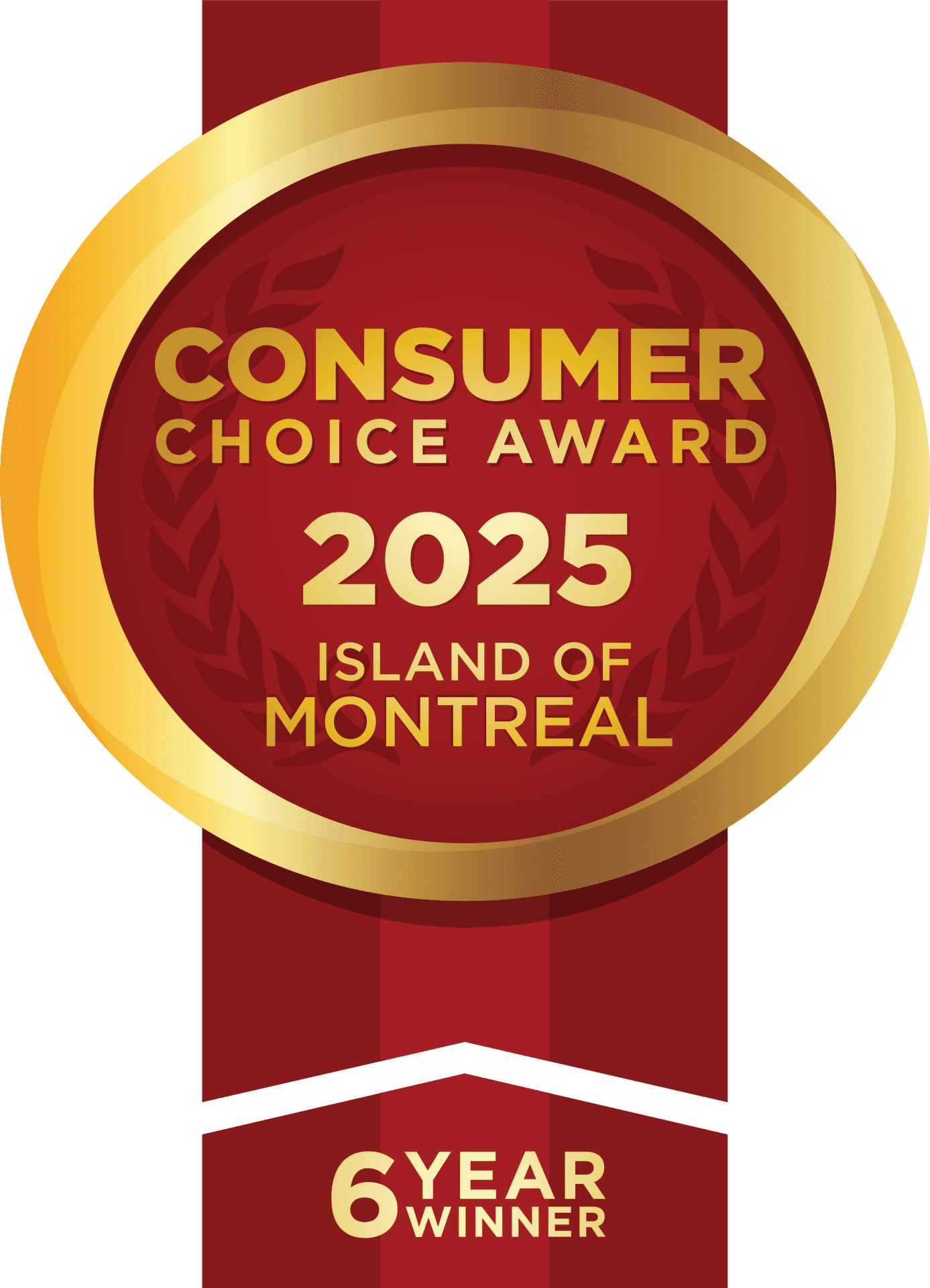 Consumer Choice Award Montreal 6 winning years