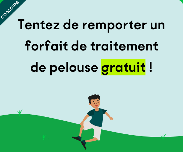 Tentez de remporter un forfait de traitement de pelouse gratuit